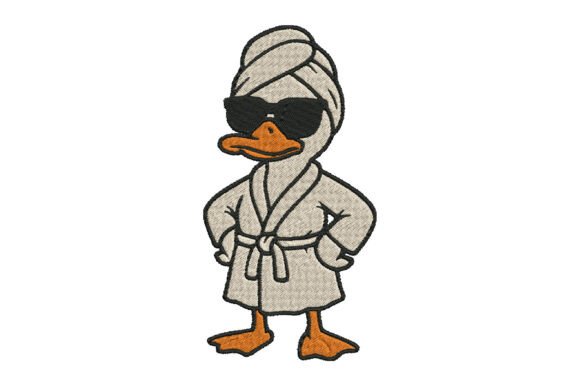 Funny Duck Embroidery Design