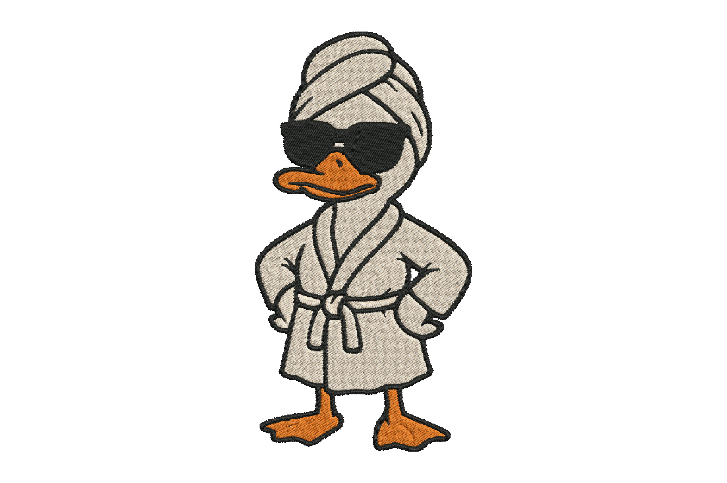 Funny Duck Embroidery Design