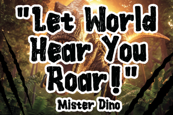 Jurassic Playground Font PNG with transparent background - Preview 1