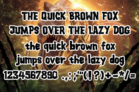 Jurassic Playground Font PNG with transparent background - Preview 3