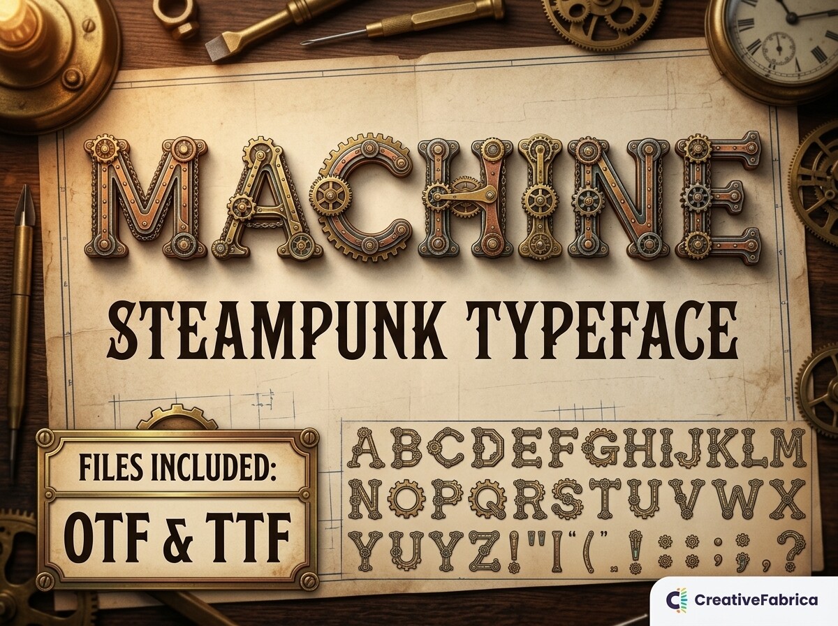 Machine Font by Raholco · Creative Fabrica