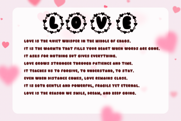 Monogram Beautiful Love Font PNG with transparent background - Preview 1