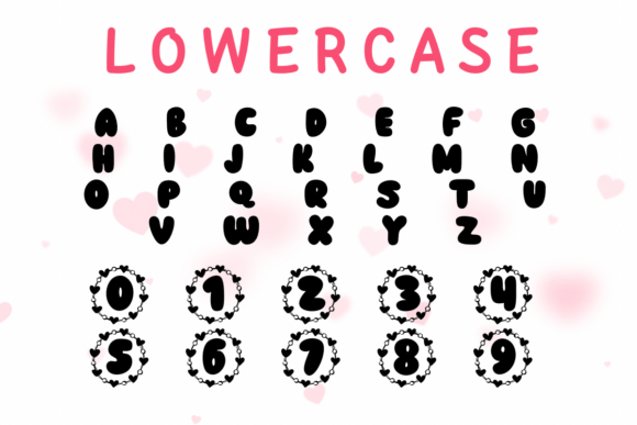 Monogram Beautiful Love Font PNG with transparent background - Preview 3