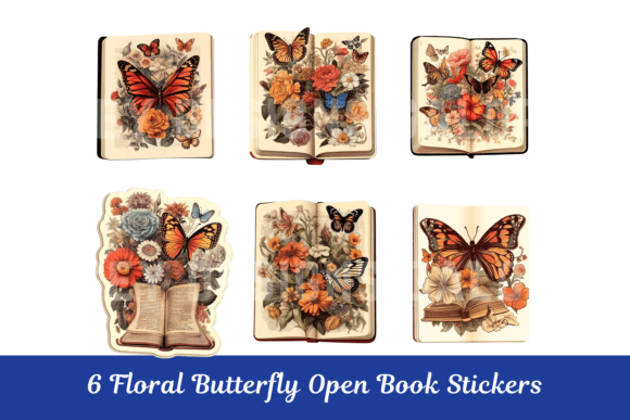 Open Book Journal Stickers