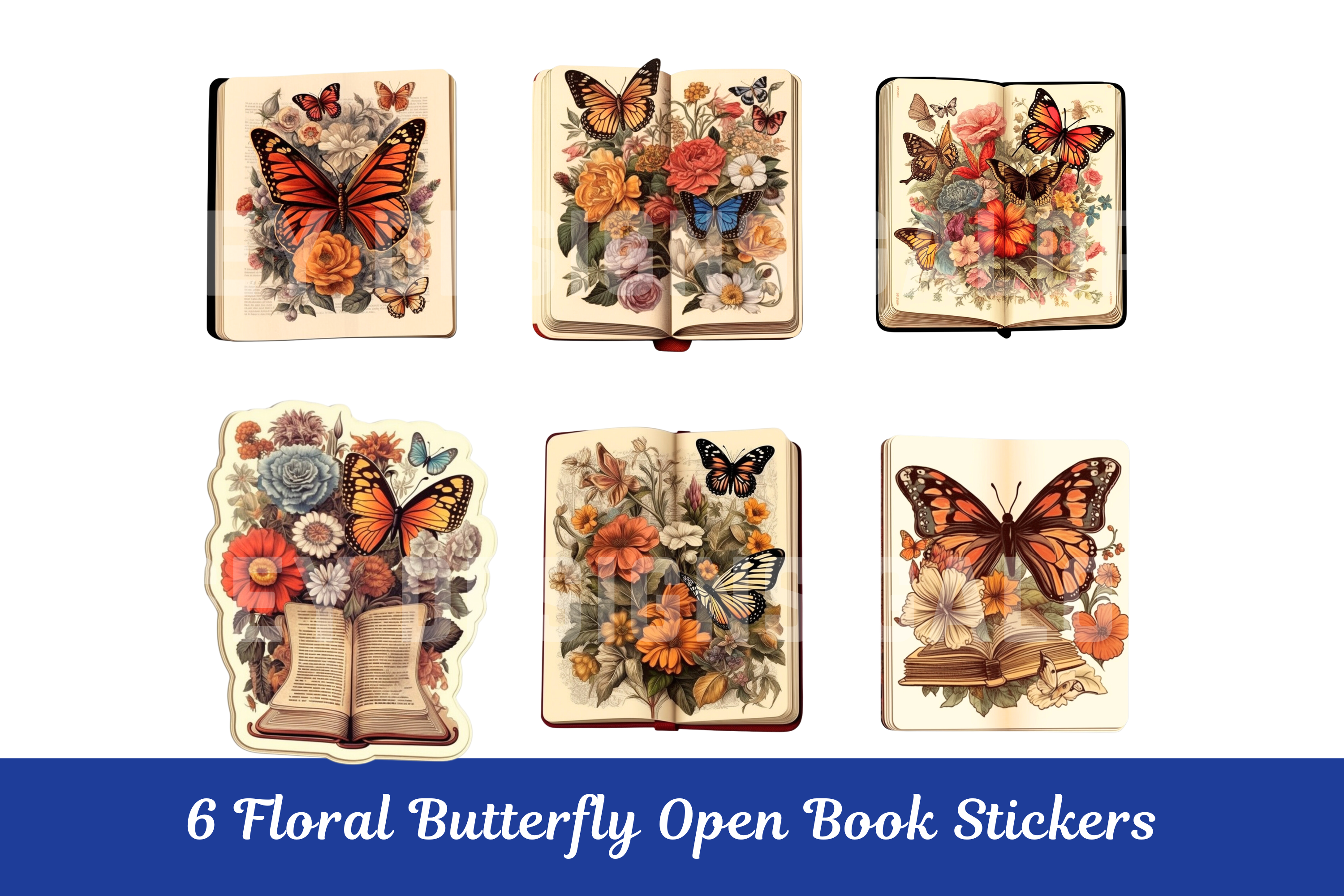 Open Book Journal Stickers