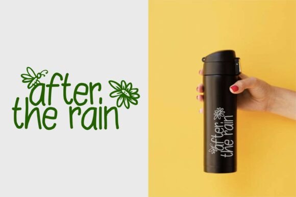 Perfect Rain Font PNG with transparent background - Preview 4