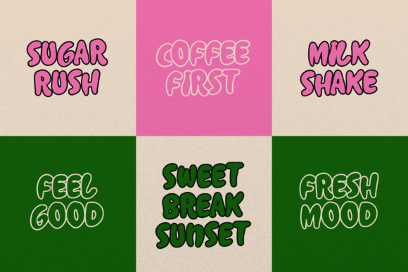 Pops Cloud Font PNG with transparent background - Preview 4