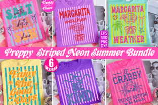 Preppy Striped Summer PNG Bundle, Beach Graphic by Trendy Design House ...