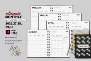 Printable Monthly Planner 2026-2030 Graphic by Design Zone · Creative ...