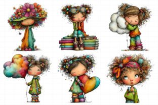 Quirky Cute Little Girl Clipart Graphic by Daily.Designs · Creative Fabrica