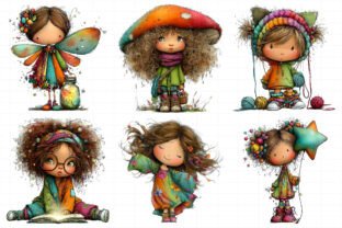 Quirky Cute Little Girl Clipart Graphic by Daily.Designs · Creative Fabrica