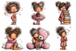 Quirky Cute Little Girl Clipart Graphic by Daily.Designs · Creative Fabrica