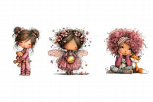 Quirky Cute Little Girl Clipart Graphic by Daily.Designs · Creative Fabrica