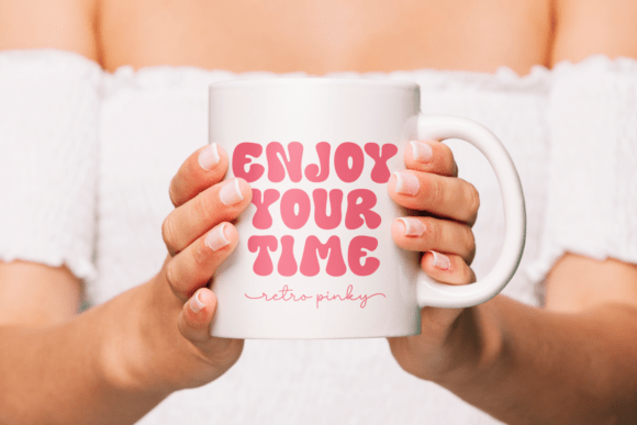 Retro Pinky Font PNG with transparent background - Preview 1