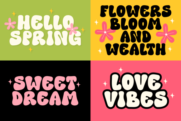 Retro Pinky Font PNG with transparent background - Preview 3