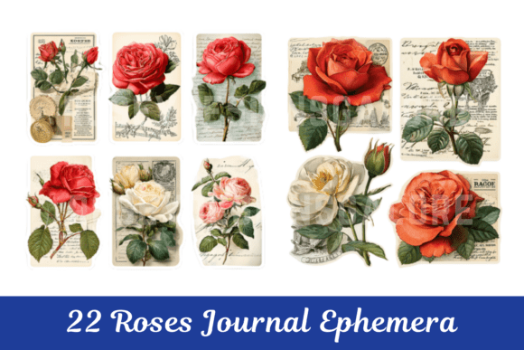 Roses Decorative Journal Ephemera