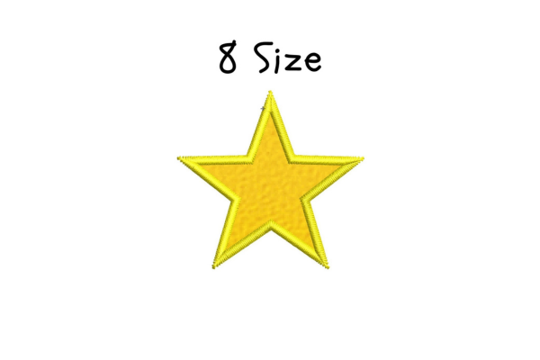 Star Applique Embroidery Design