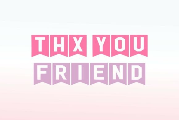Bunting Flag Font PNG with transparent background - Preview 5