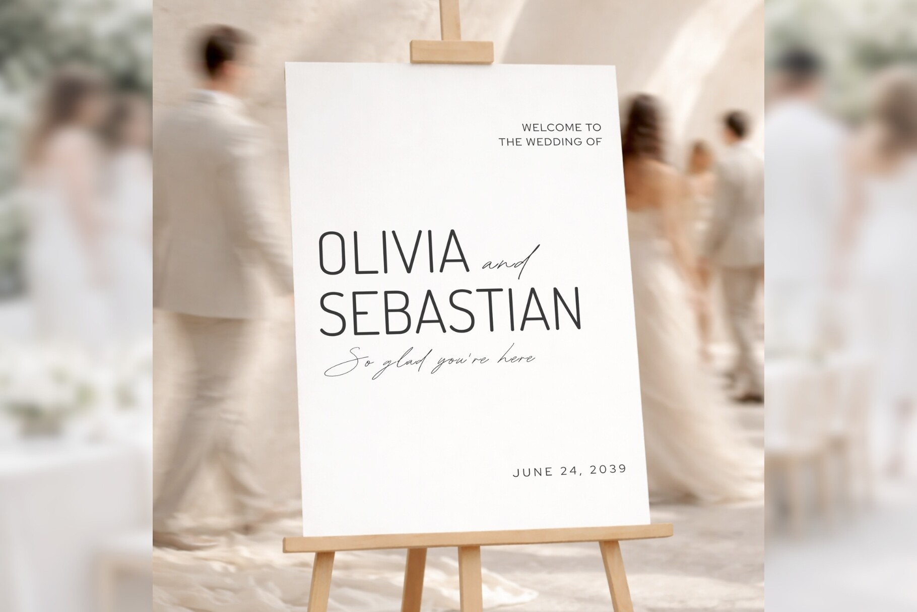 Elegant Welcome Sign Canva Bd008