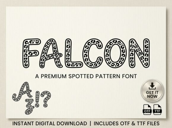 Falcon Font PNG with transparent background - Preview 2