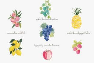 Fruit Watercolor Clipart Set Graphic by Patishop Art · Creative Fabrica