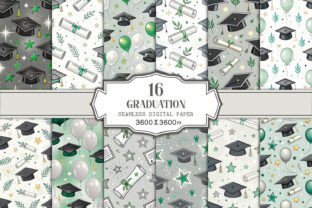 Graduation Paper Pattern Graduation Seamless Pattern Bundle Graphic by Vectornest12 · Creative ...