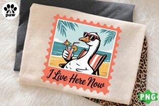 I Live Here Now Summer Png, Funny Duck Graphic by PAW · Creative Fabrica