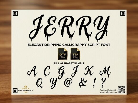 Jerry Font PNG with transparent background - Preview 1