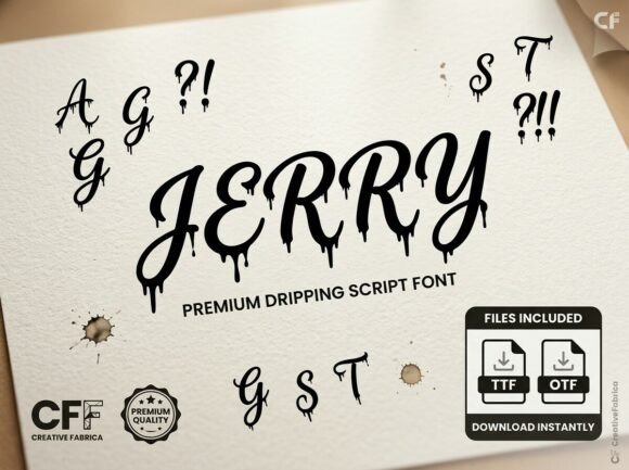 Jerry Font PNG with transparent background - Preview 2