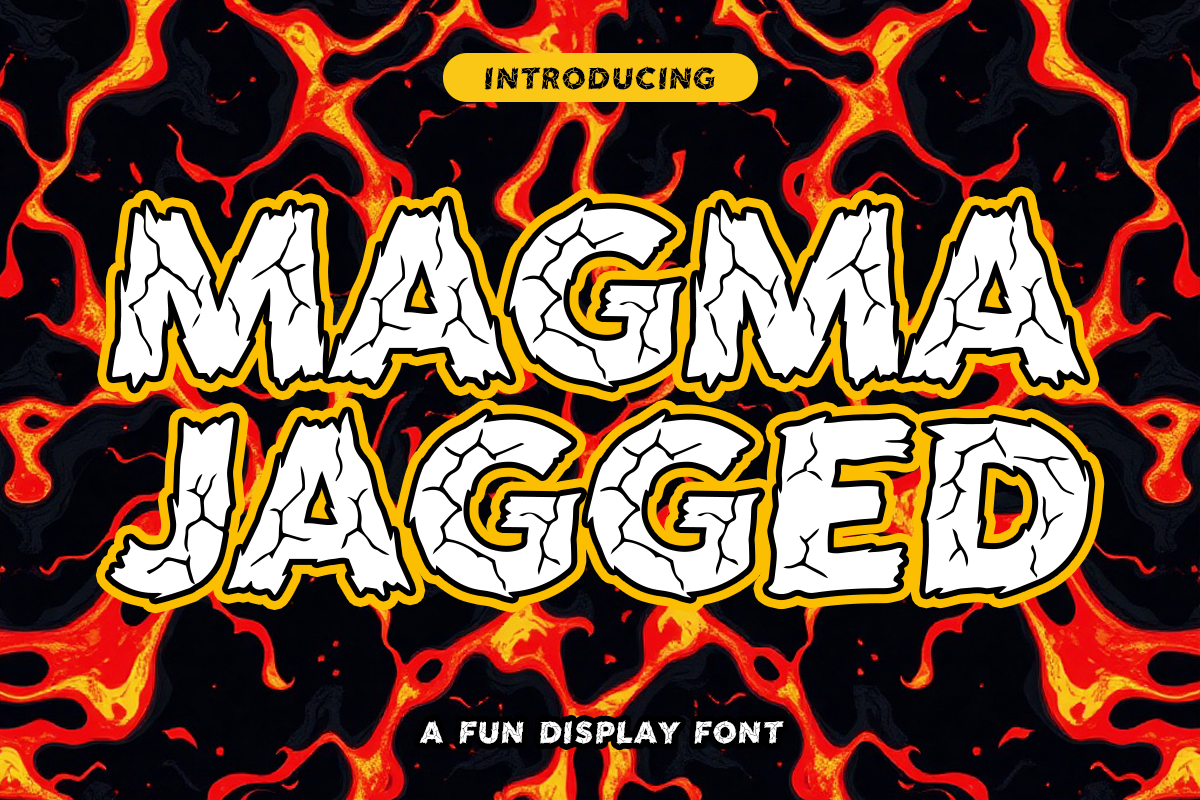 Magma Jagged font preview in a jagged display style