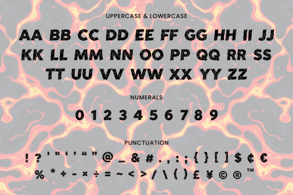 Magma Jagged Font PNG with transparent background - Preview 1