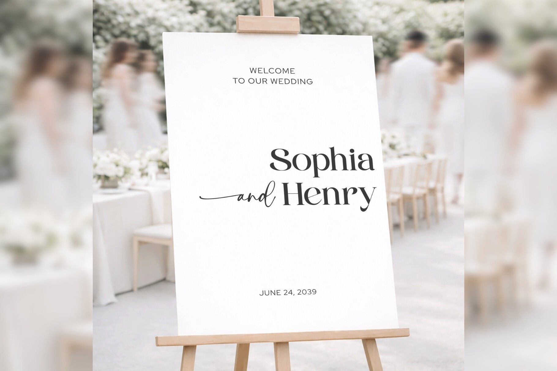 Minimal Welcome Sign Canva Bd006