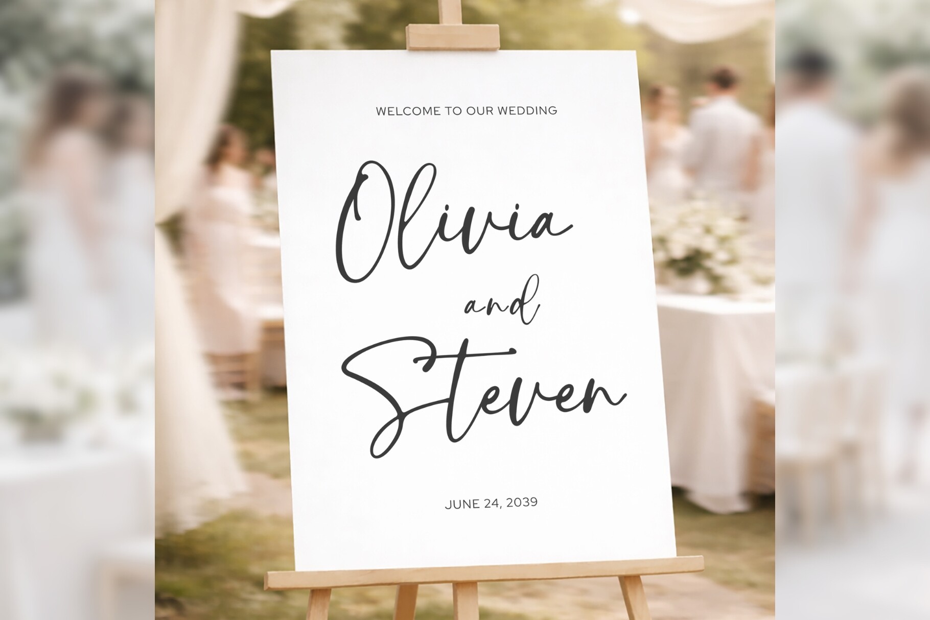 Modern Script Welcome Sign Canva Bd007