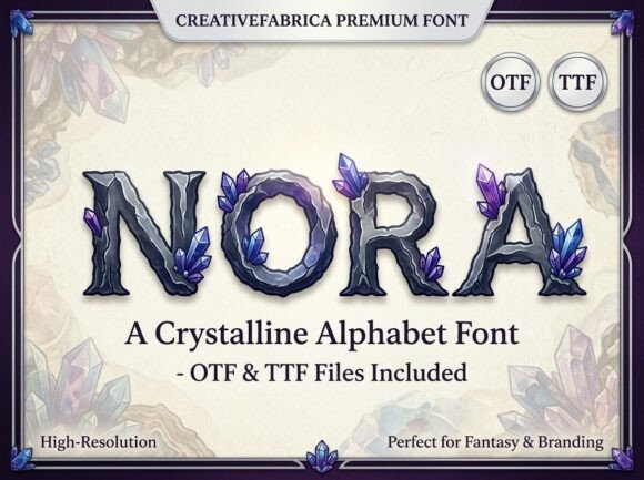 Nora Font PNG with transparent background - Preview 1