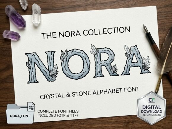 Nora Font PNG with transparent background - Preview 2