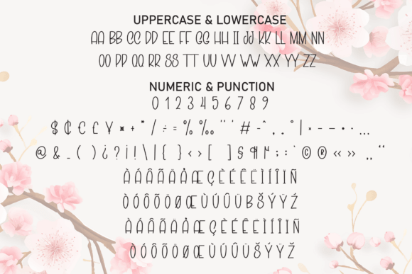 Peach Blossom Font PNG with transparent background - Preview 6