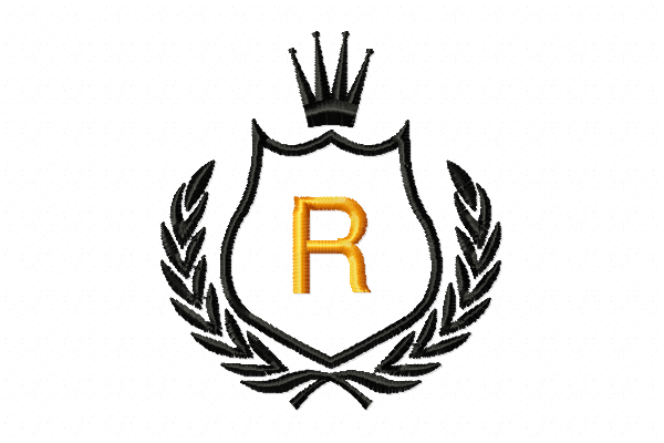 R Diagonal R Crest Royal Crest Letter R · Creative Fabrica