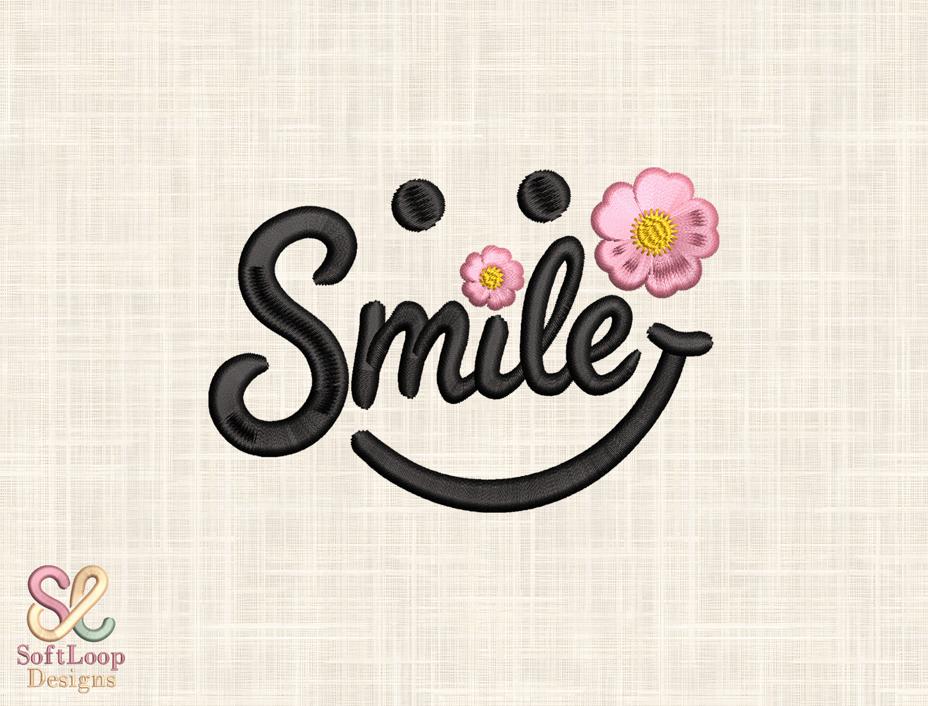 Smile Machine Embroidery Design