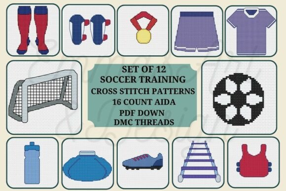 Soccer Training Cross Stitch Patterns