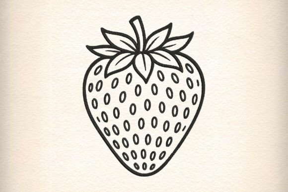 Strawberry Embroidery Design