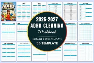 2026–2027 ADHD Cleaning Workbook Graphic by Shumaya · Creative Fabrica