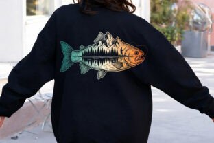 Bass Fishing Mountain Nature Outdoor PNG Graphic by SoftInk Studio ...