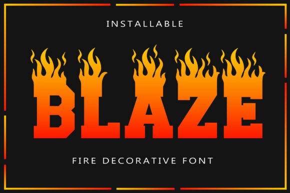 Preview specimen of Blaze decorative font