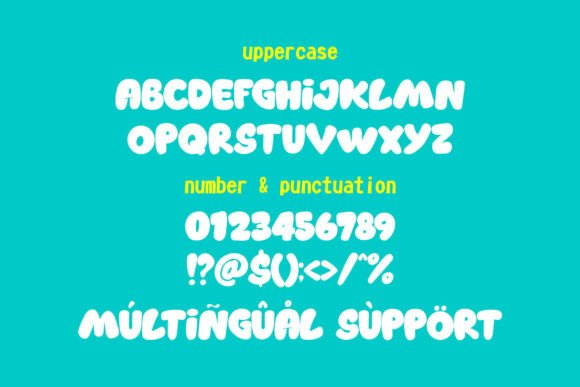 Chubby Popz Font font preview - 1