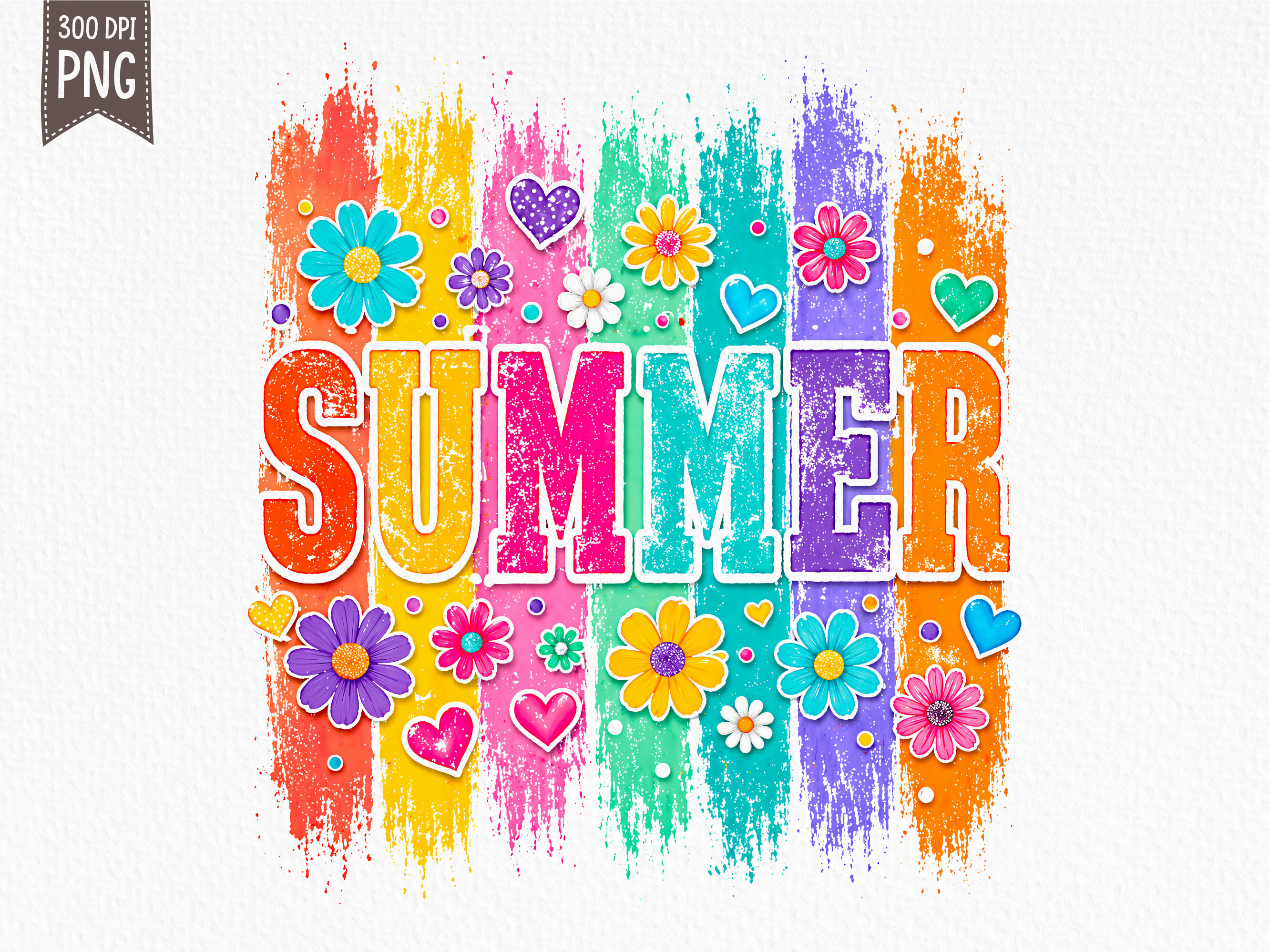 Colorful Summer Brushstroke PNG Graphic by SR Design · Creative Fabrica