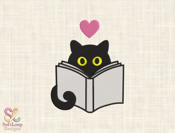 Cute Cat Machine Embroidery Design