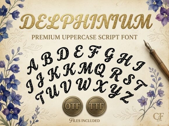 Delphinium Font - Preview 1