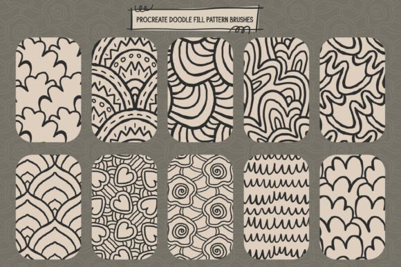 Doodlefill Procreate Pattern Brushes Graphic Brushes By HG Designs