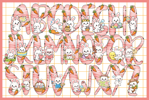 End of Easter Font PNG with transparent background - Preview 1