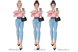 Fashion Girl Clipart Bundle Graphic by ArtBoutigueByLina · Creative Fabrica